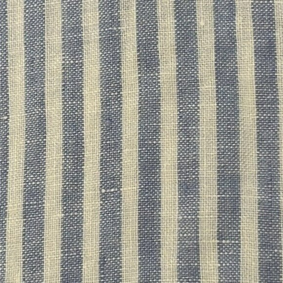 Jones New York Linen Top, Button Front, Blue and White Stripe, Large - Picture 11 of 11